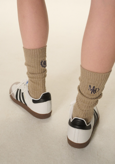 韓國 Mardi Mercredi LONG SOCKS MRD LOGO