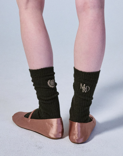 韓國 Mardi Mercredi LONG SOCKS MRD LOGO