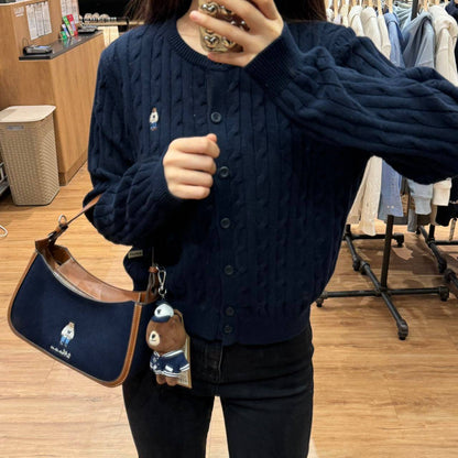 韓國 Who.A.U Steve Cable Cardigan【WA061】 - STT Mall HK 靚太網購