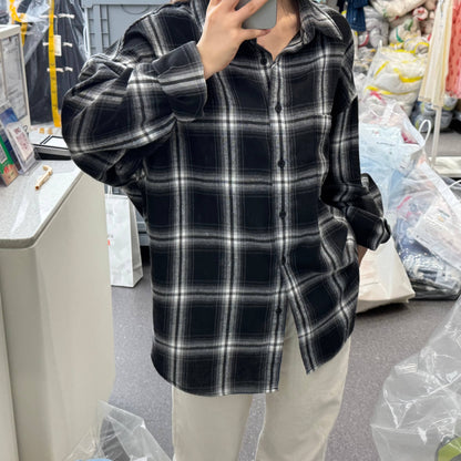 韓國 SPAO Overfit Flannel Check Shirt 【SP007】 - STT Mall HK 靚太網購