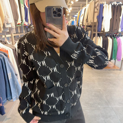 韓國 MLB Diamond Monogram Full-Panel Cardigan【MB174】