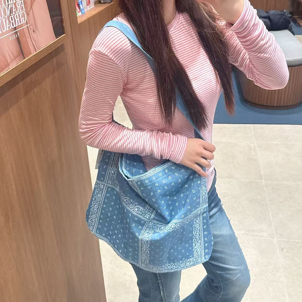 韓國 Marithe Francois Girbaud Bandana One Shoulder Eco Bag【MF624】