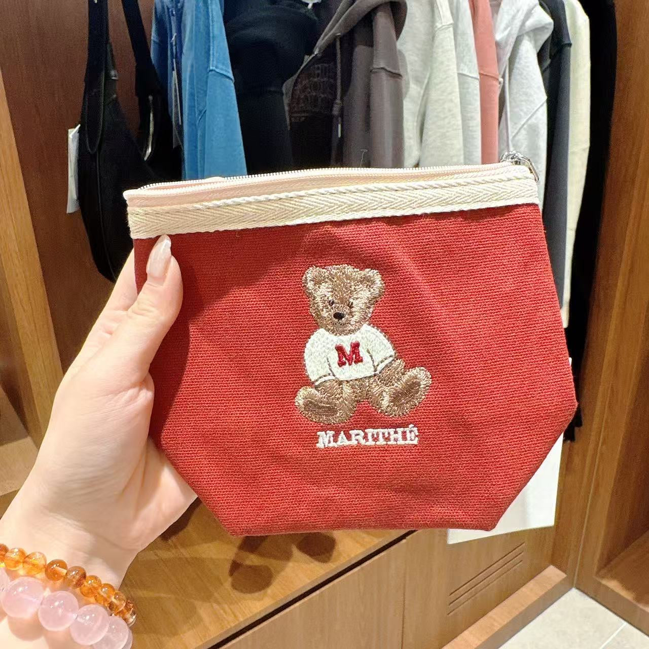 韓國 Marithe Francois Girbaud DOODLE BEAR POUCH【MF152】