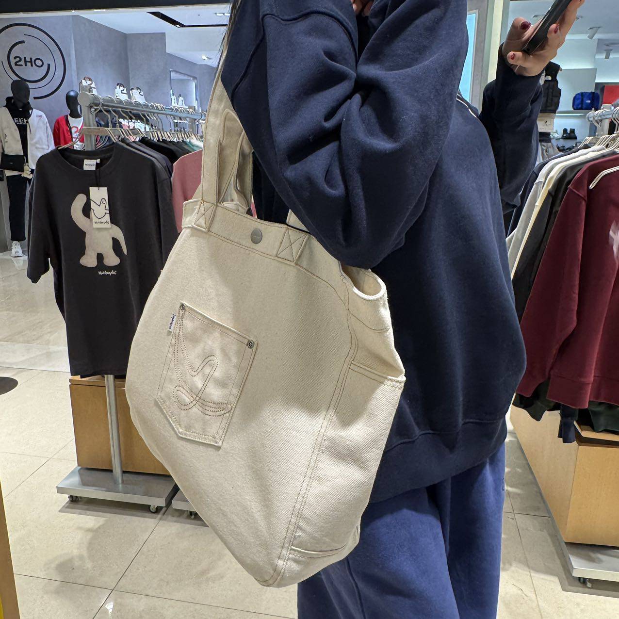 韓國 Mark Gonzales Denim Tote Bag 【MG034】 - STT Mall HK 靚太網購