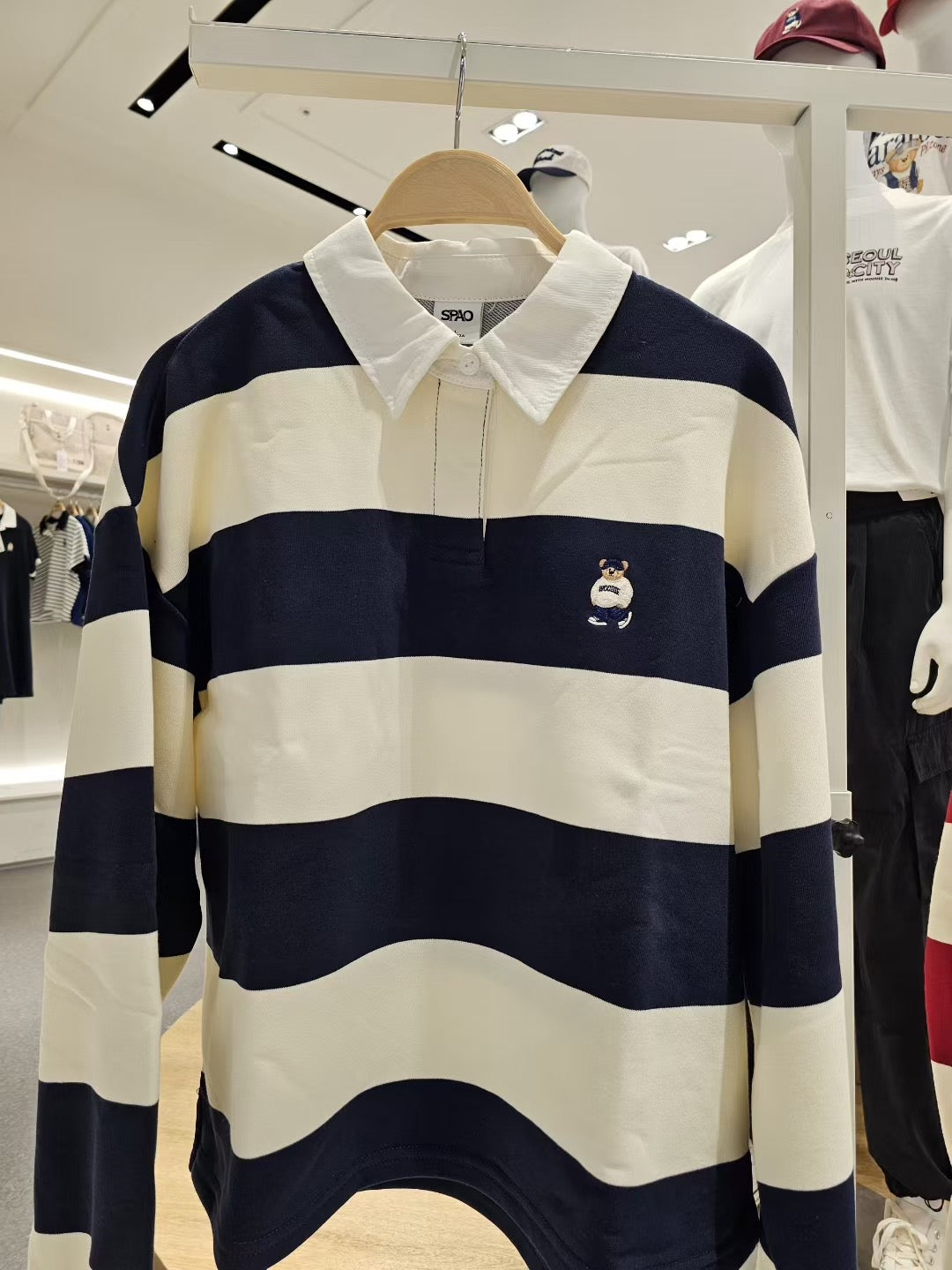 韓國 SPAO Rugby Crop Sweatshirt【SP215】