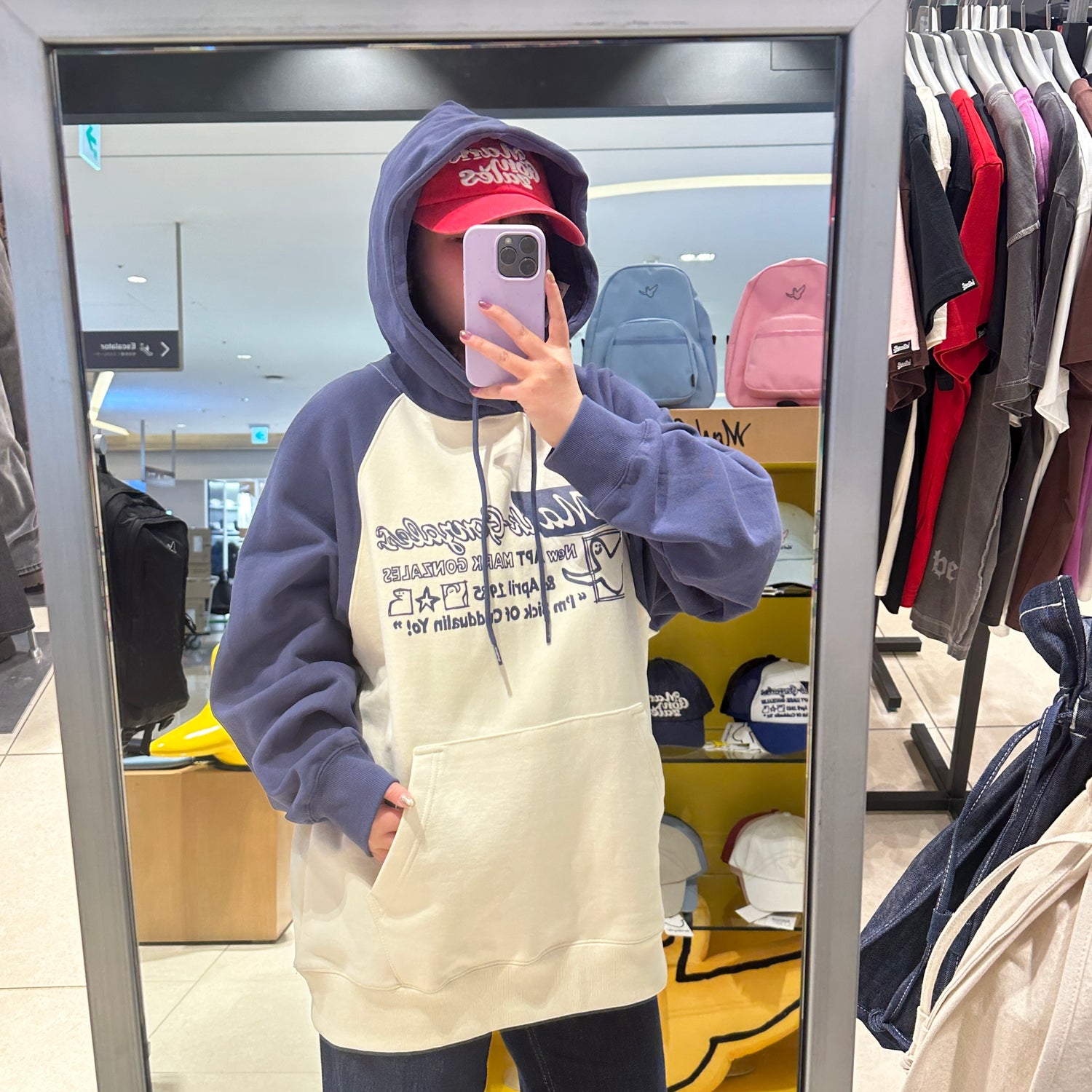 韓國 Mark Gonzales Doodle Graphic Color Block Sweat Hoodie【MG124】