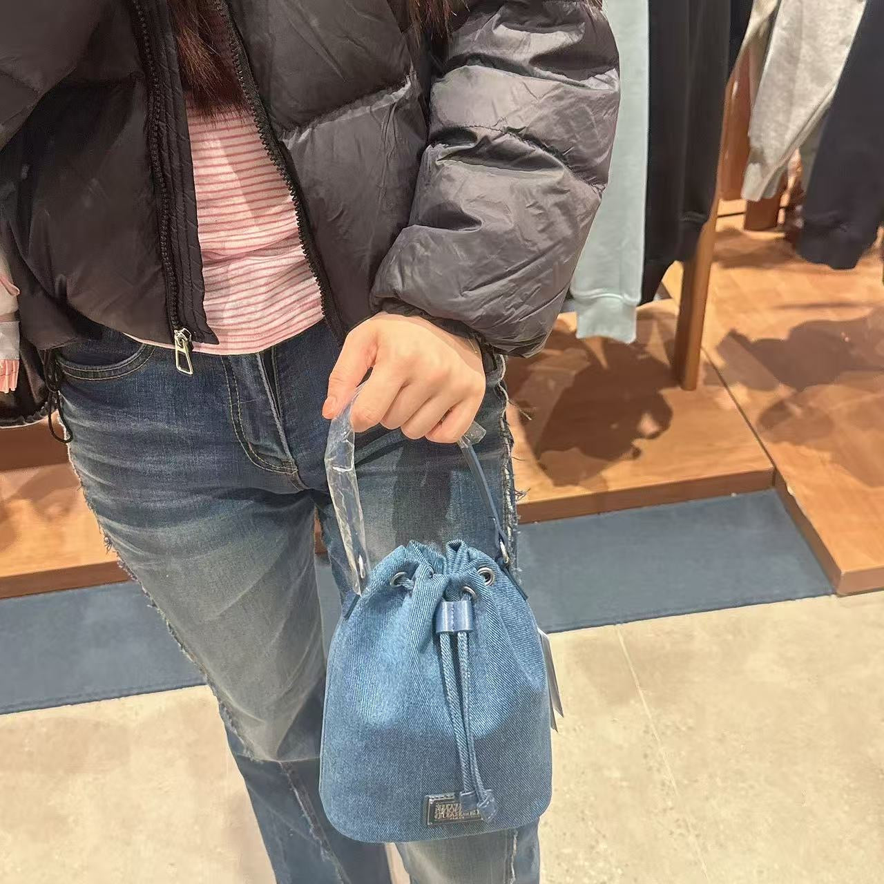 韓國 Marithe Francois Girbaud CLASSIC LOGO MINI BUCKET BAG 【MF100】