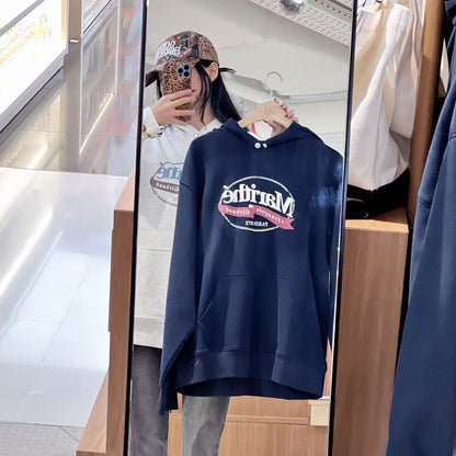 韓國 Marithe Francois Girbaud Vintage Stamp Graphic Hoodie (Brushed)【MF763】