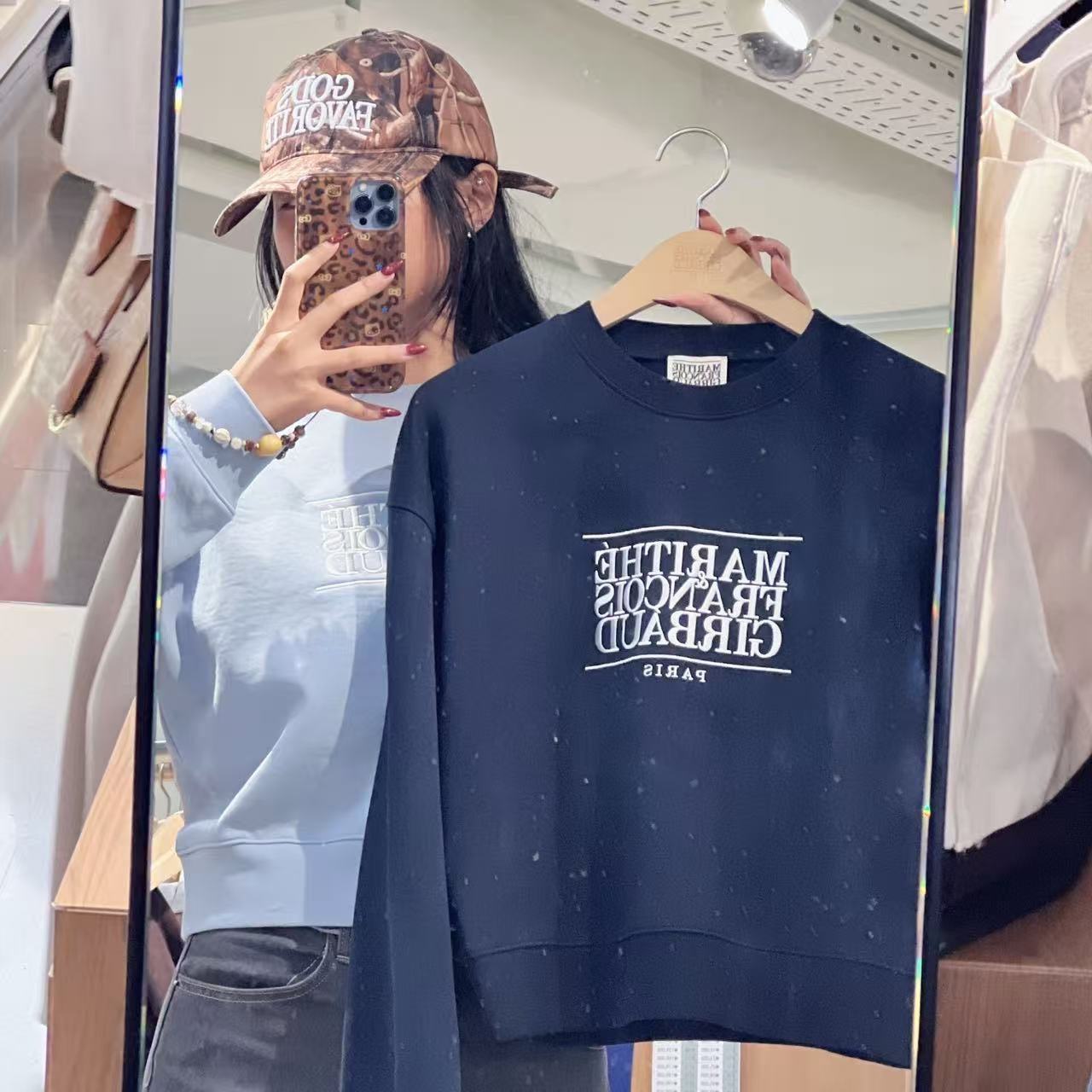 韓國 Marithe Francois Girbaud W Classic Logo Crop Sweatshirt【MF654】