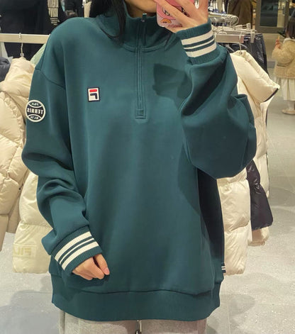 韓國 FILA F Box Cotton Blend Half Zip Up【FA217】