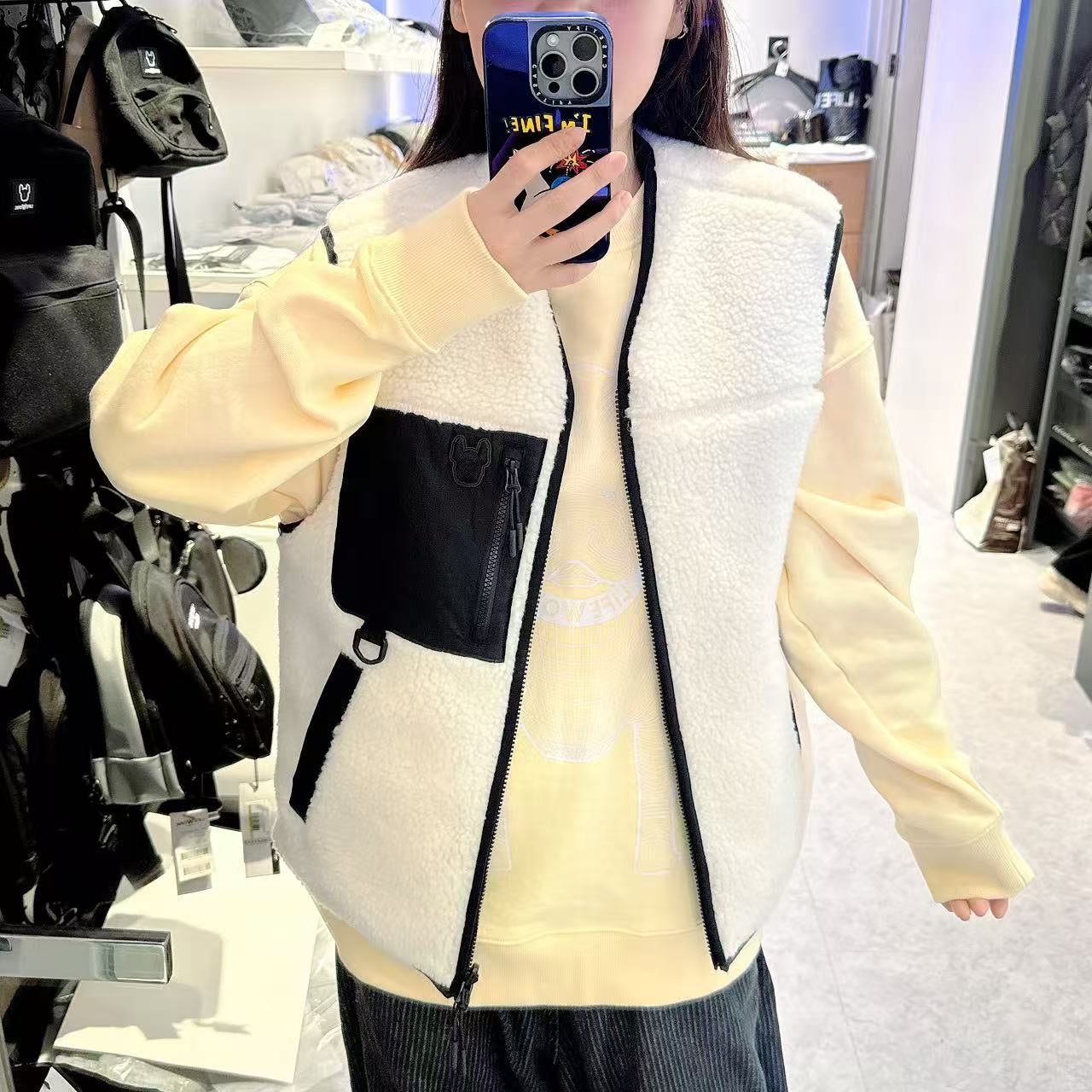 韓國 LifeWork Bubbling Pocket Reversible Vest (鴨絨)【LW025】