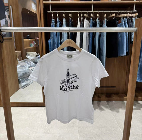 韓國 Marithe Francois Girbaud Wine Glass T-shirt【MF501】