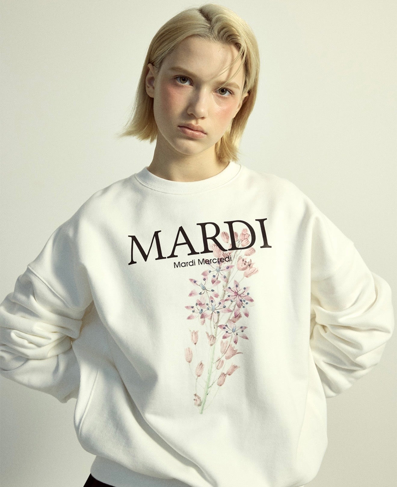 韓國 Mardi Mercredi Sweatshirt Lilies 01【MM208】