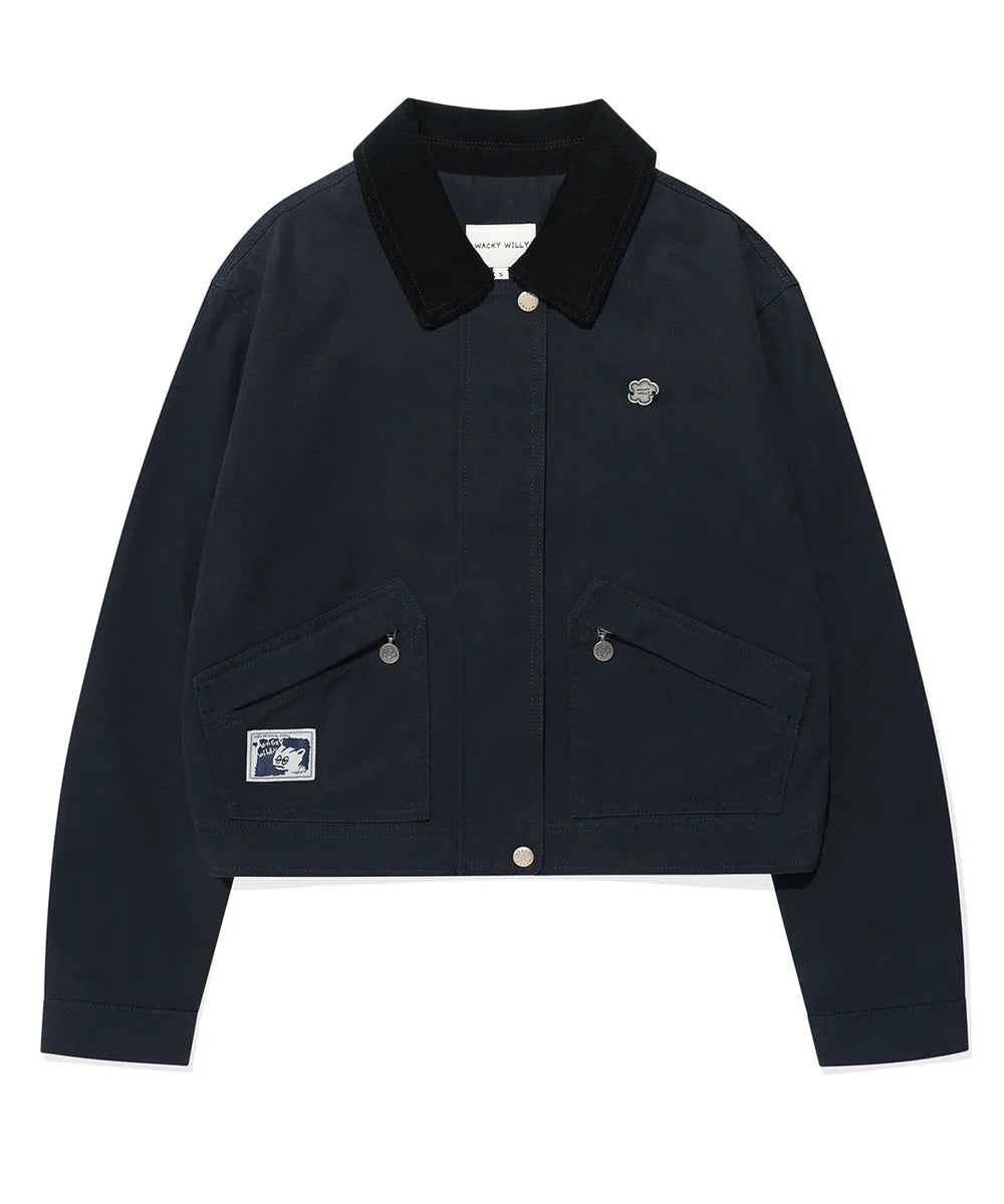 韓國 Wacky Willy Women's Caracol-Colored Washed Cotton Jacket【WW073】