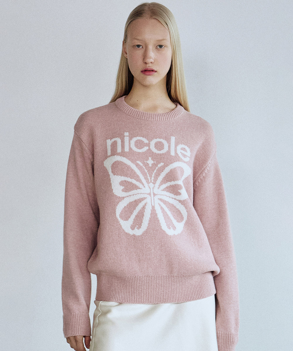 韓國 Nick Nicole Cashmere Butterfly Star Pullover 【NK023】