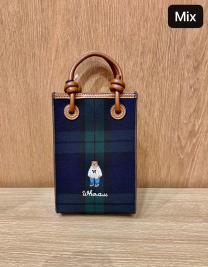 韓國 Who.A.U Canvas Mini Square Bag【WA211】