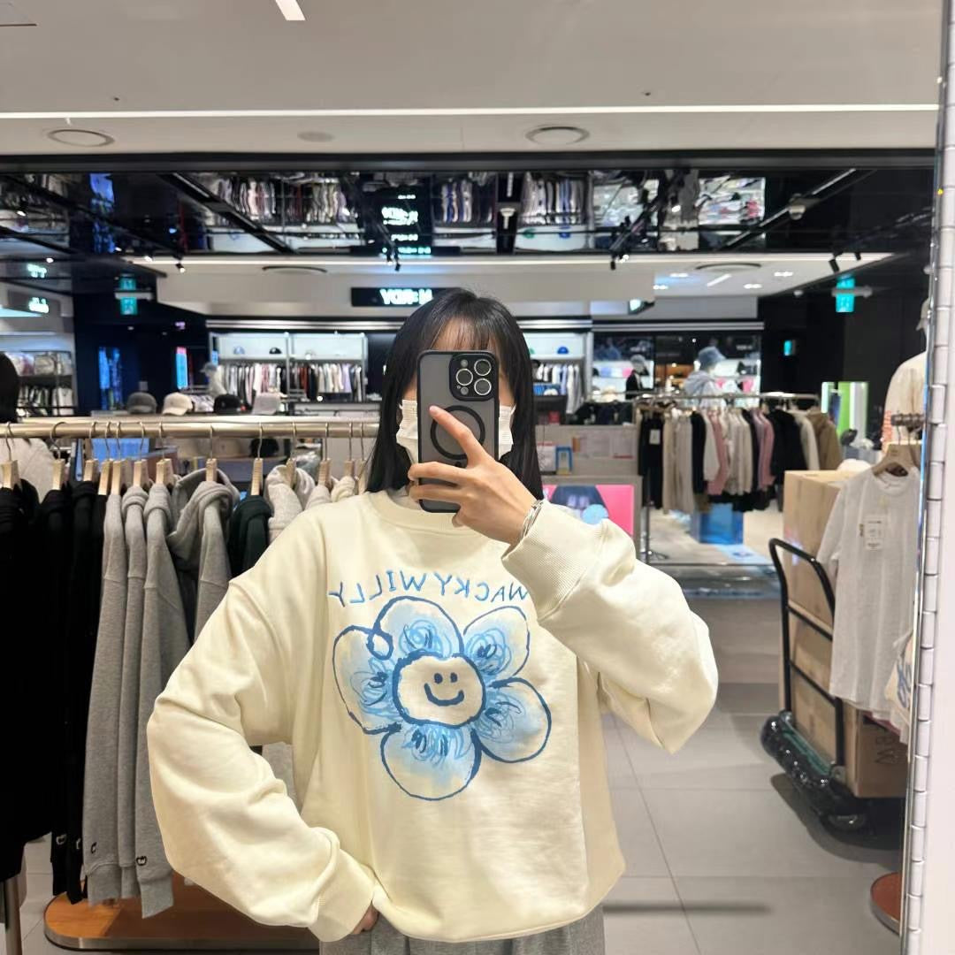 韓國 Wacky Willy Big Flower Graphic Sweater【WW072】