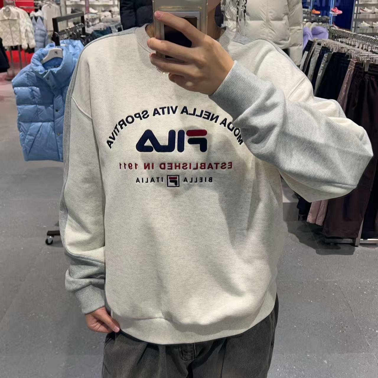 韓國 FILA Colorblock Logo Long Sleeve【FA030】