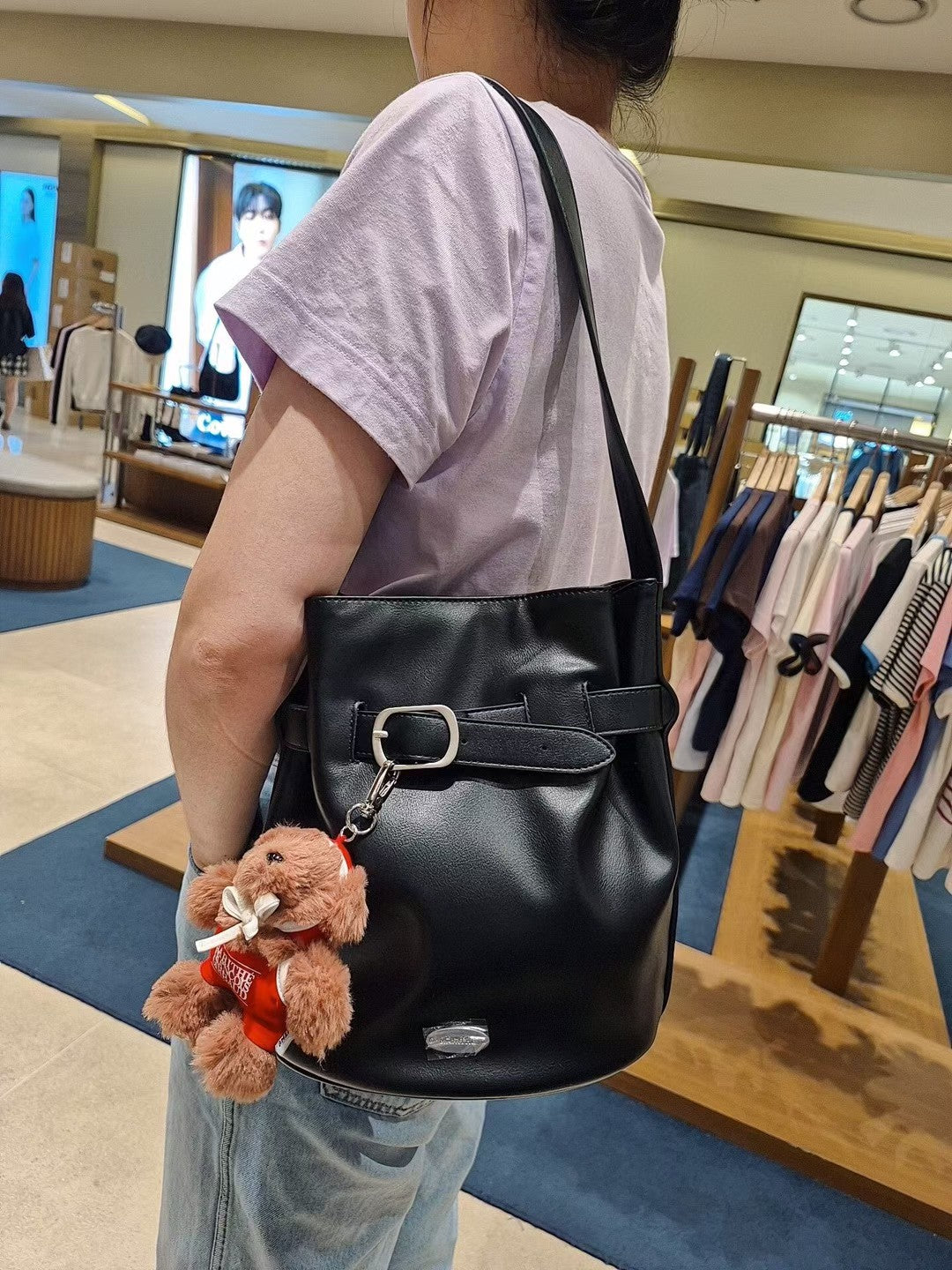 韓國 Marithe Francois Girbaud Strap Bucket Bag【MF706】