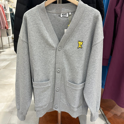 韓國 Wacky Willy Jersey V-neck Pocket Cardigan【WW117】