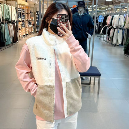 韓國 Discovery Universal Tech Fleece Colorblock Vest【DY148】