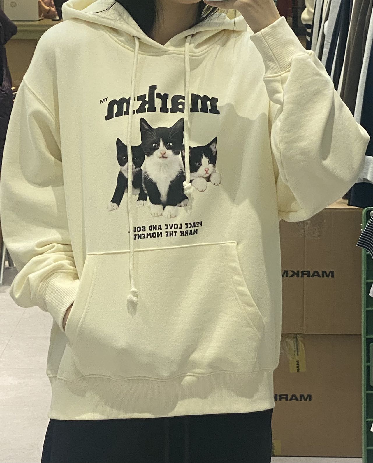 韓國 Markm KITTEN PULLOVER HOODIE【MA049】 - STT Mall HK 靚太網購