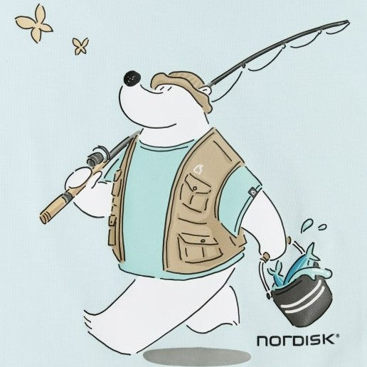 韓國 Nordisk Fishing Cartoon Polar Bear Back Short Sleeve T-Shirt【NK003】