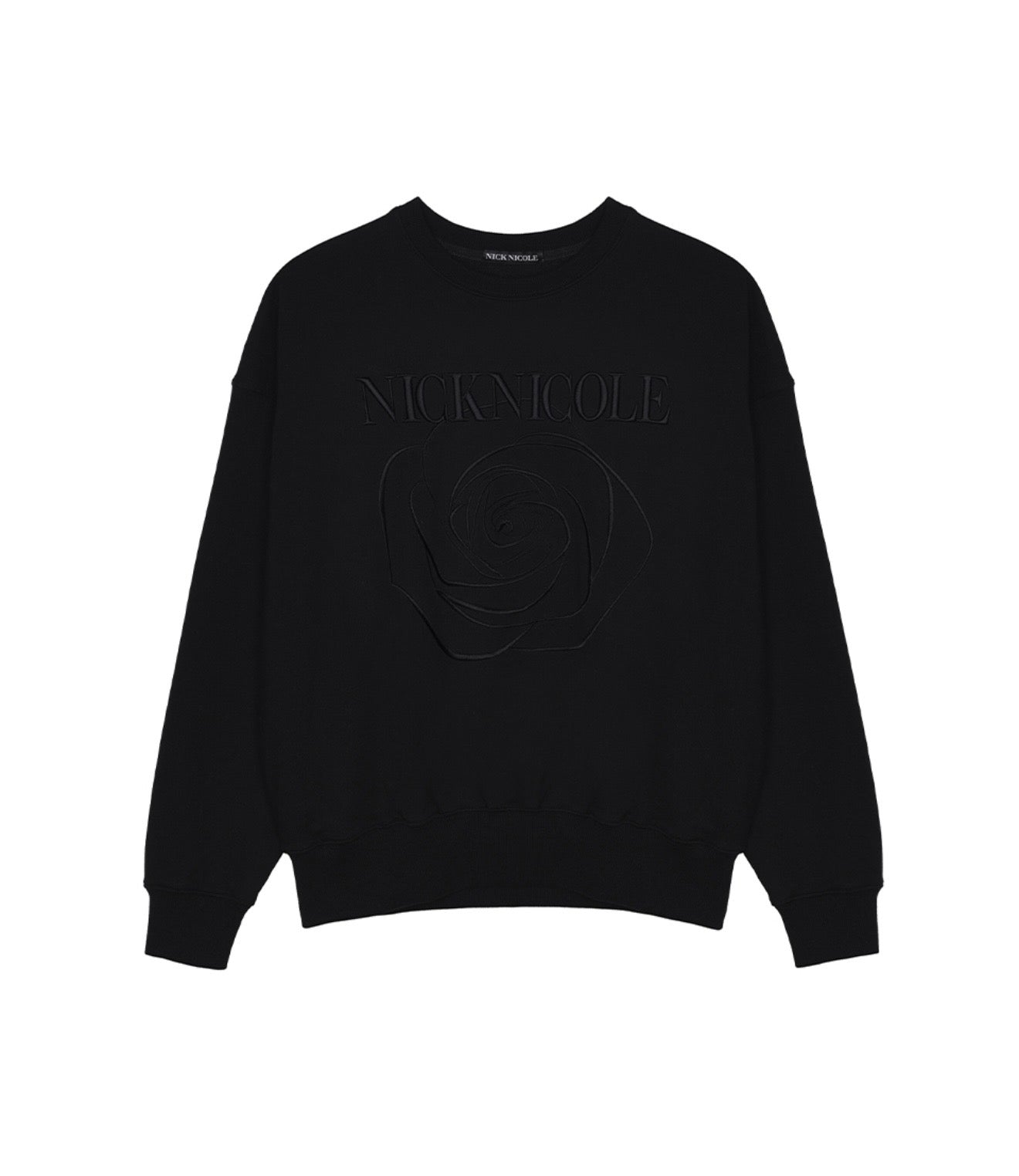 韓國 Nick Nicole Volume Nicloe Rose Sweatshirt【NK008】