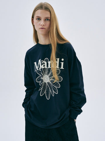 韓國 Mardi Mercredi UNISEX TSHIRT LONG SLEEVE FLOWERMARDI【MM036】