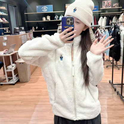 韓國 Who.A.U Steve Fur Fleece Zip-Up【WA245】