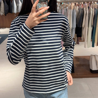 韓國 Marithe Francois Girbaud BORDER STRIPE LONG SLEEVE【MF388】