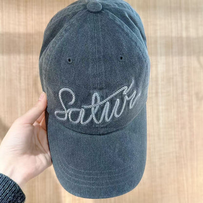 韓國 Satur Rope Logo Vintage Washed Ball Cap【SR275】