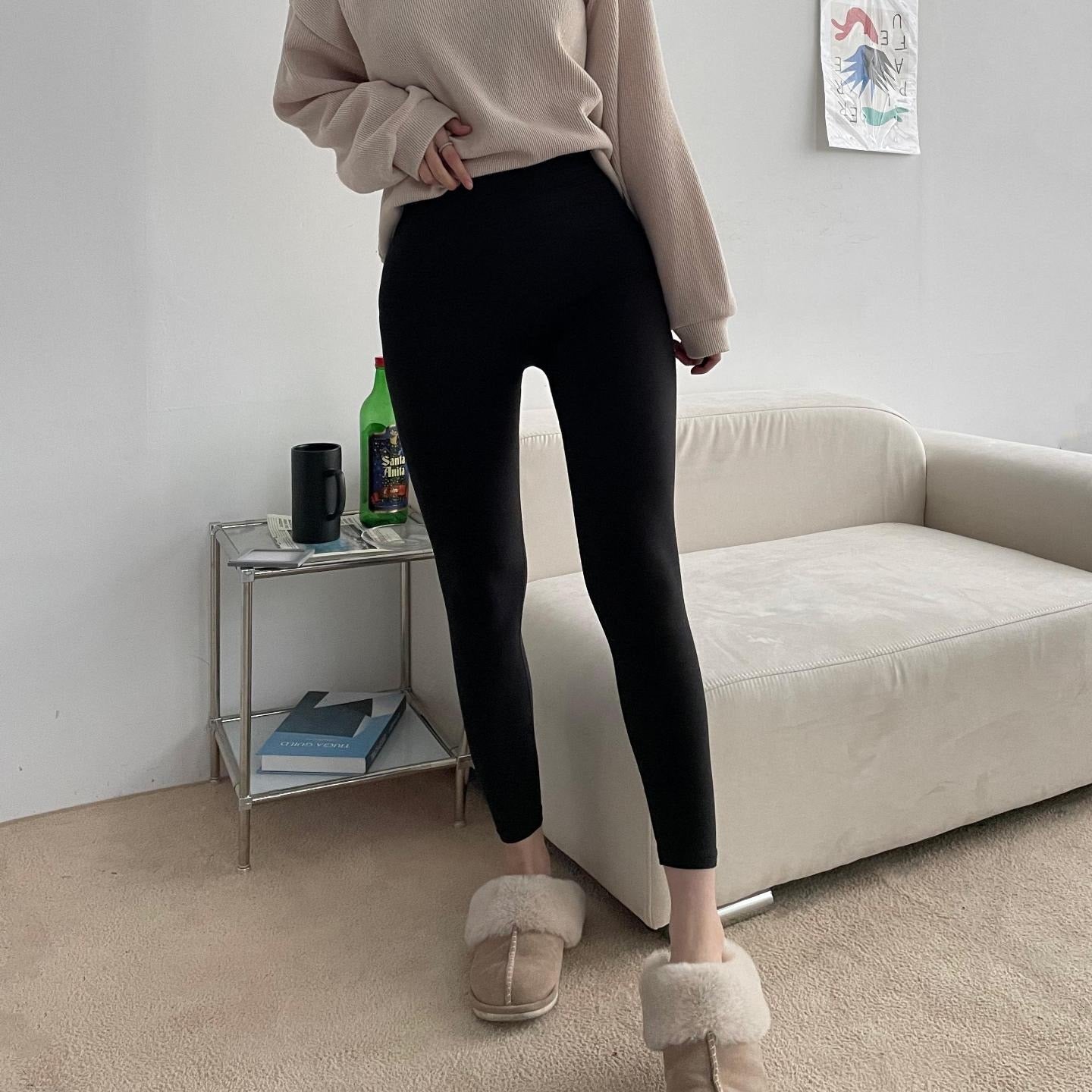 韓國 Marun5 Heat Touch 女裝專利發熱絨毛 9分貼身褲【SE312】