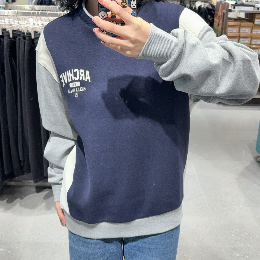 韓國 FILA New Color Block Sweatshirt【FA234】