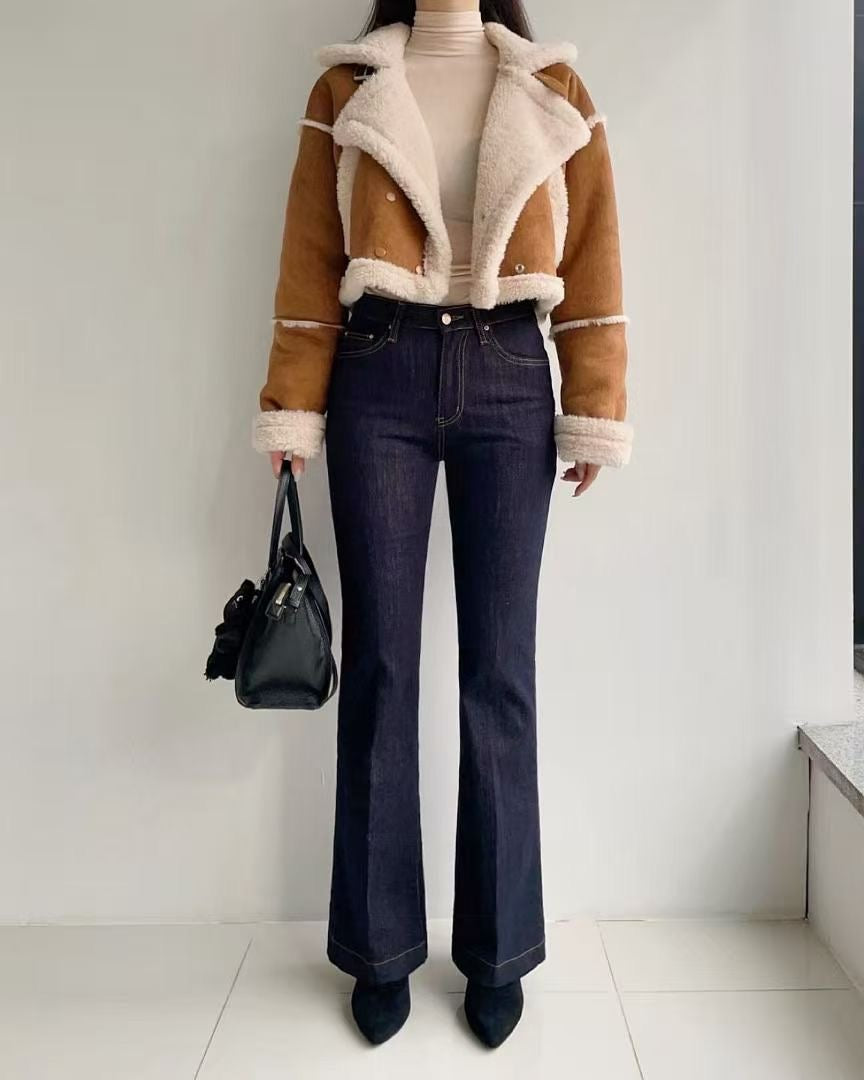 韓國 HowLuk 牛仔褲 刷薄毛  (冬季款)【H2510_1】