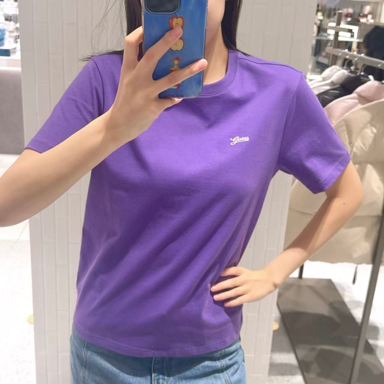 韓國 Guess Men's Mini Guess Flowing Short Sleeve T-Shirt【GU007】