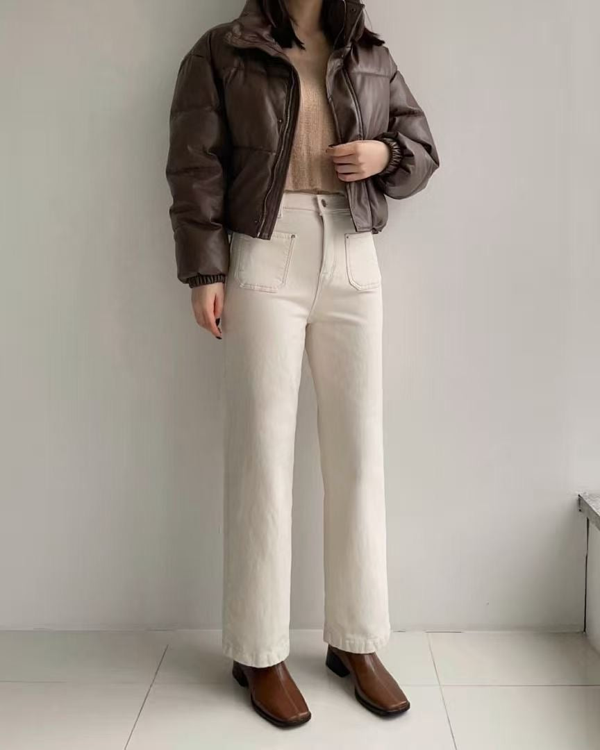 韓國 HowLuk 牛仔褲 刷薄毛  (冬季款)【H265】