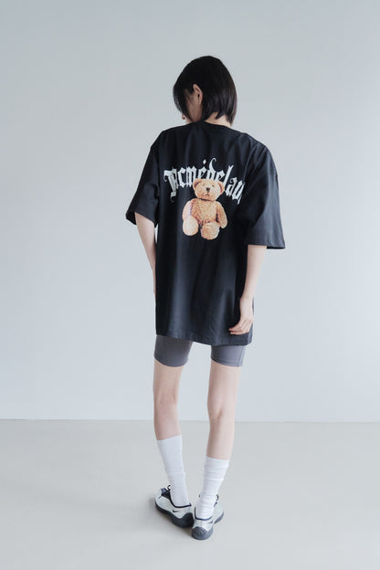 韓國 ADLV GOLD CHAIN BEAR DOLL SHORT SLEEVE T-SHIRT【AD009】