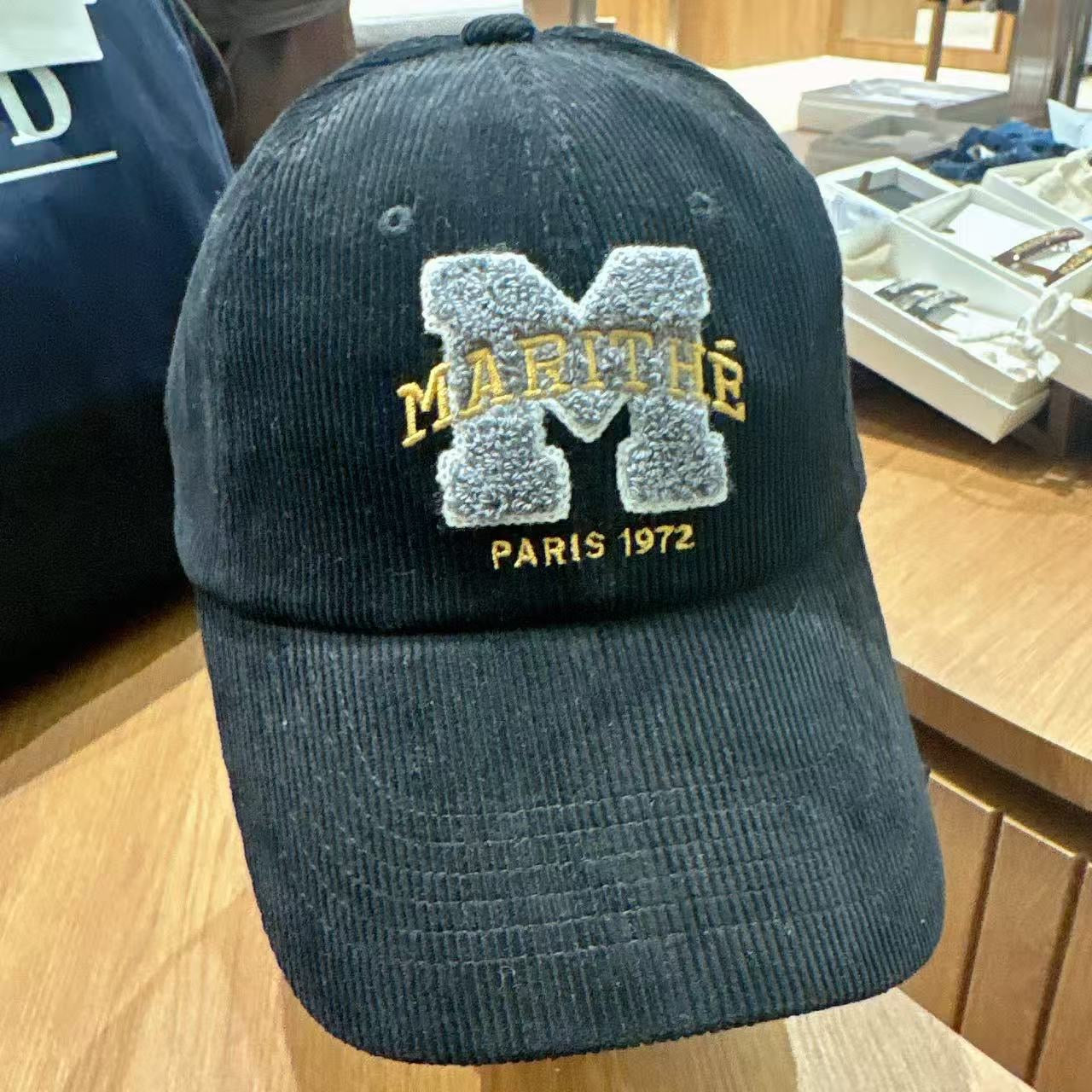 韓國 Marithe Francois Girbaud M Logo Corduroy Covered Cap【MF719】