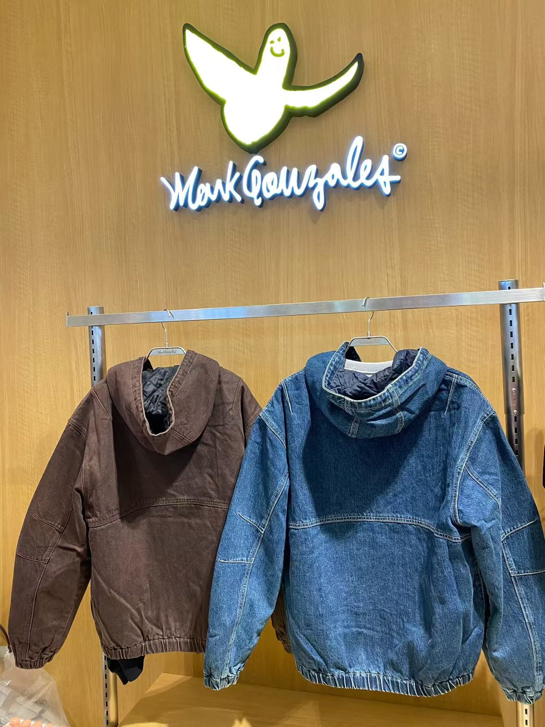 韓國 Mark Gonzales Angel Denim Hooded Padded Jacket【MG146】