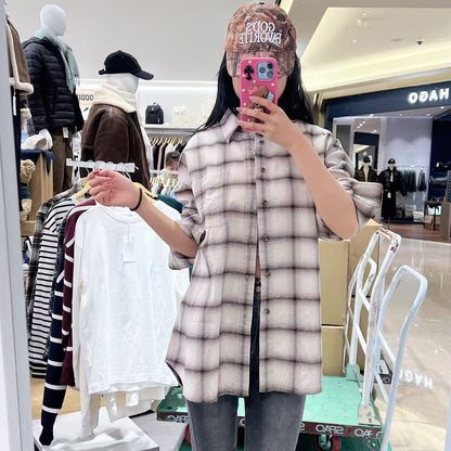 韓國 SPAO Flannel Overfit Check Shirt【SP313】