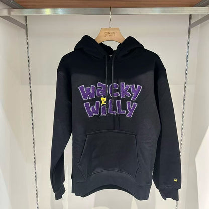 韓國 Wacky Willy Fleece Typographic Hoodie【WW094】