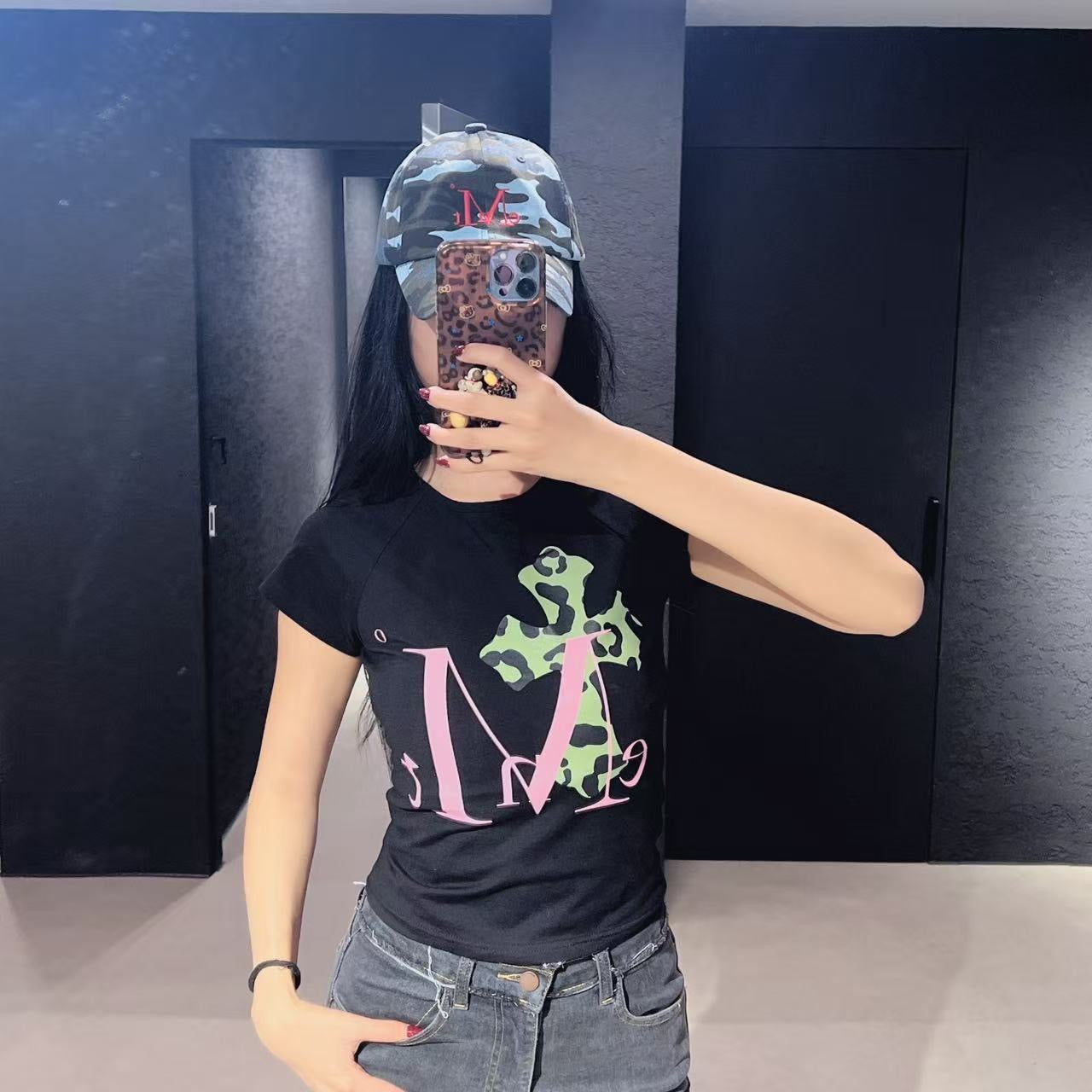 韓國 Mucent Sahara Camo Cross Raglan Slim Fit Half T-Shirt【MU136】