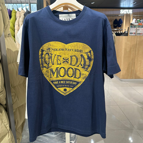 韓國 Satur Saturday Retro Mood Graphic T-Shirt【SR076】