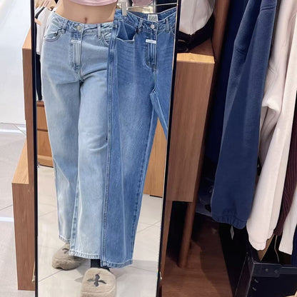 韓國 Marithe Francois Girbaud W High Straight Denim Pants【MF730】