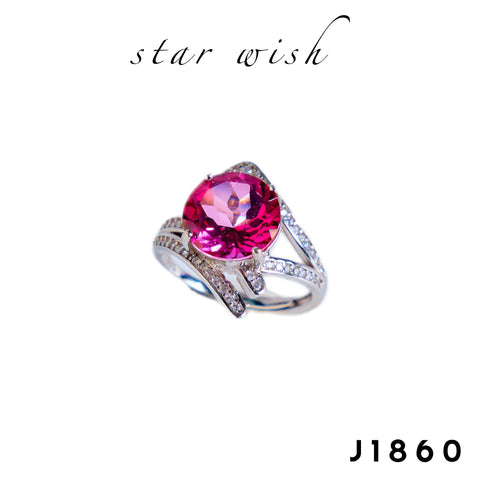 Star Wish S925銀 粉托帕石戒指 J1860【SS511】