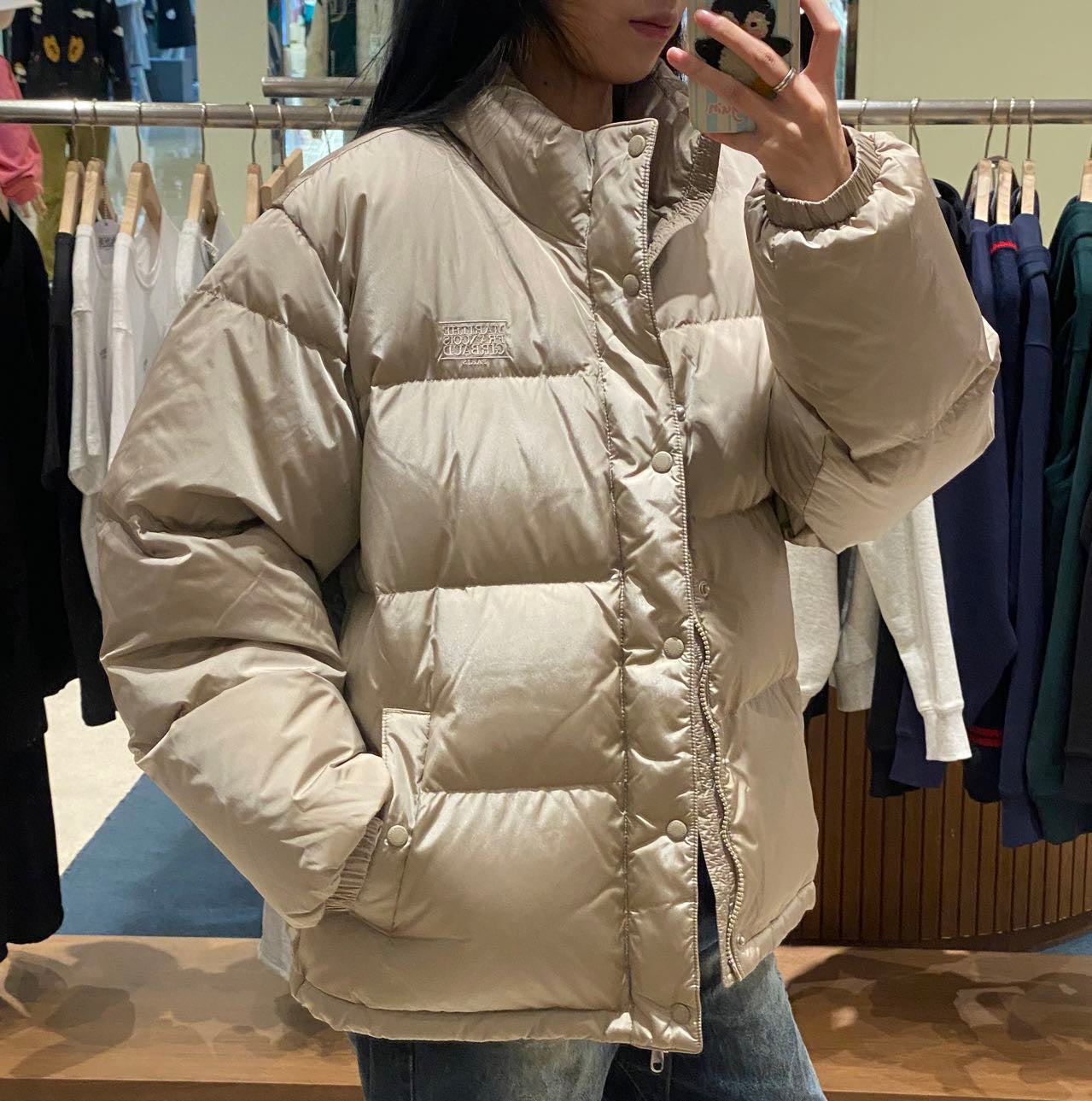 韓國 Marithe Francois Girbaud CLASSIC LOGO DUCK DOWN PUFFER【MF050】 - STT Mall HK 靚太網購