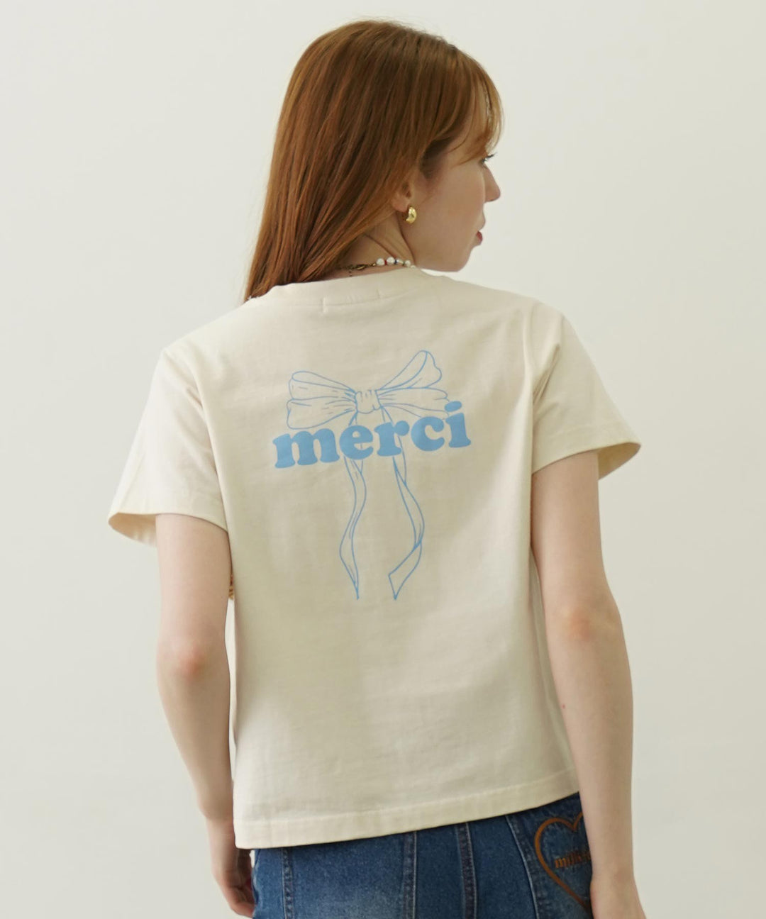 日本直送 MILKFED MERCI RIBBON COMPACT S/S TEE【SJ037】