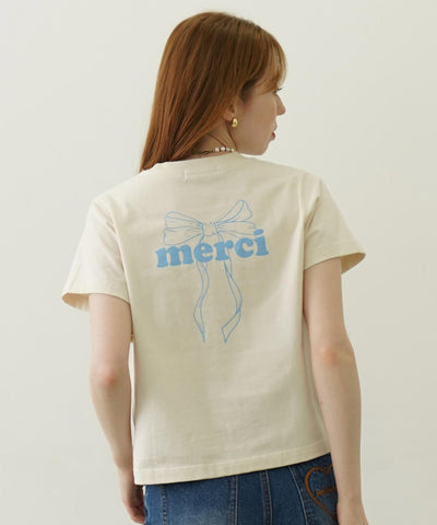 日本直送 MILKFED MERCI RIBBON COMPACT S/S TEE【SJ037】