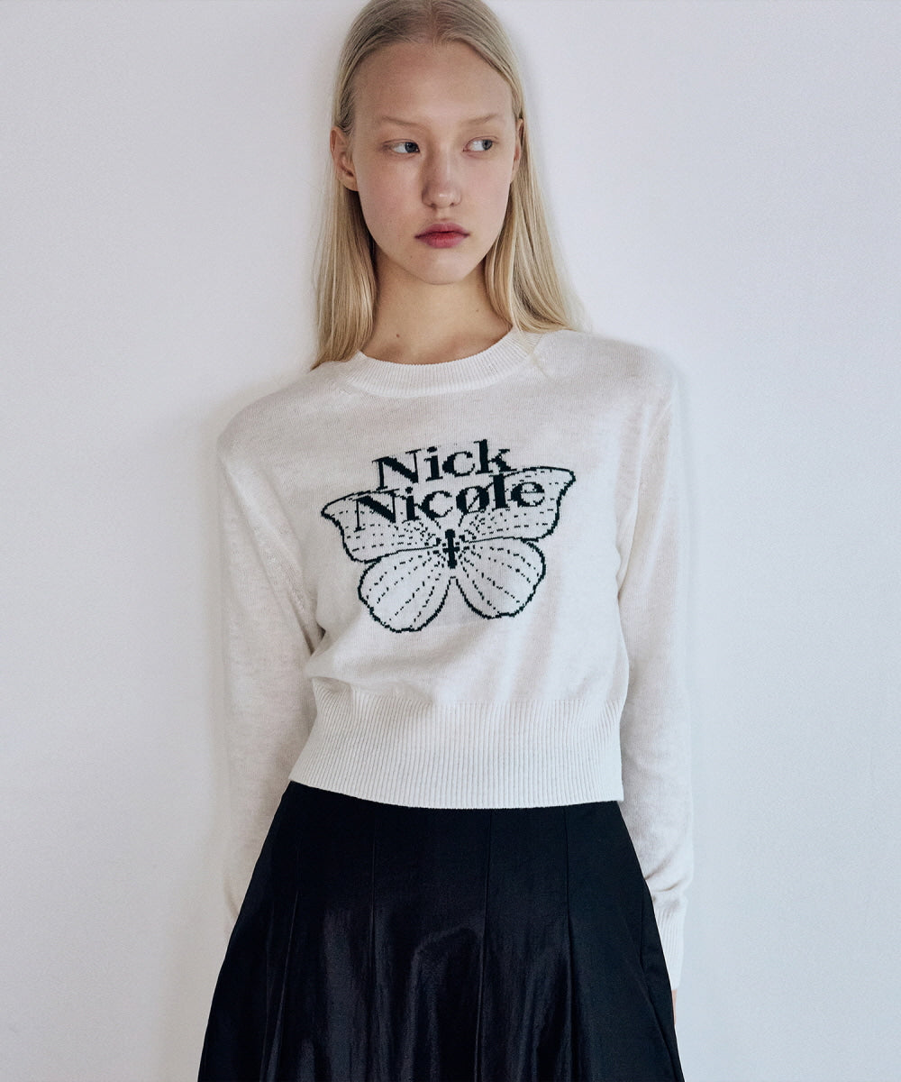 韓國 Nick Nicole Cashmere Butterfly Signature【NK017】